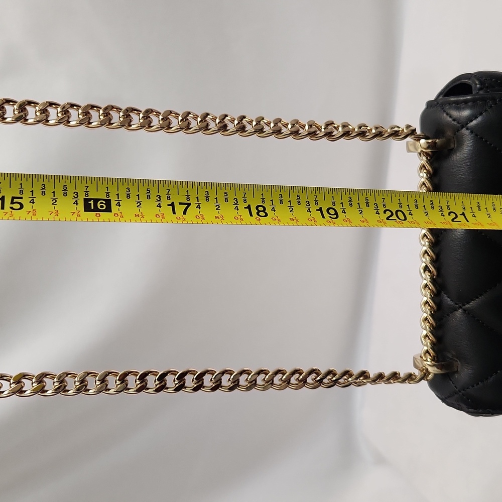 Kate Spade New York Carey Black Smooth Quilted Micro Flip Crossbody Bag - Picture 14 of 15